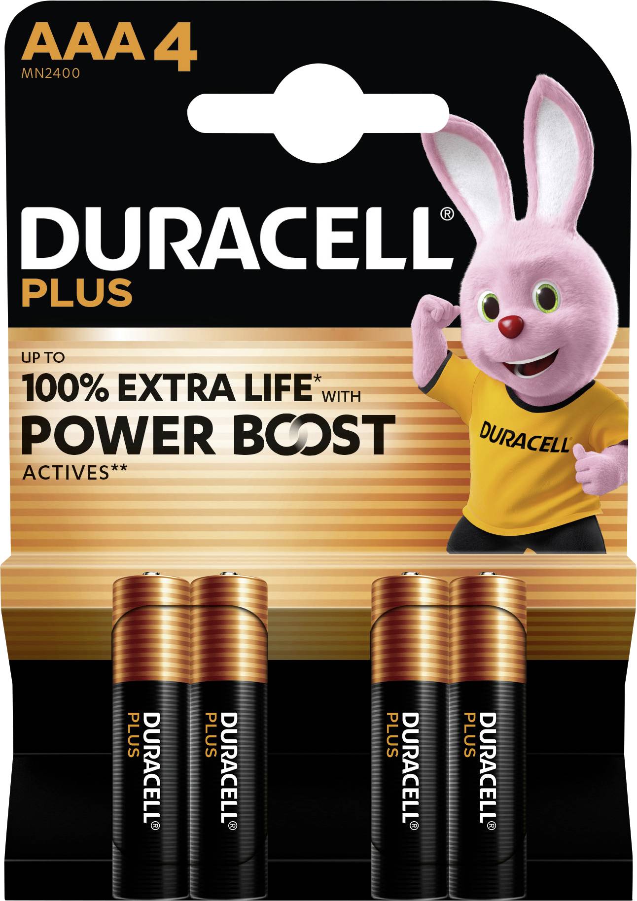 Duracell Plus Power Boost AAA batterij (potlood) Alkaline 1.5 V 4 stuk(s)