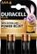 Vier Duracell Plus AAA-batterijen in een blisterpack met een roze haas-mascotte die een 'Duracell'-shirt draagt.