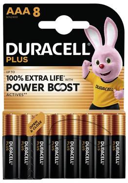 Duracell Plus Power Boost AAA batterij (potlood) Alkaline 1.5 V 8 stuk(s)