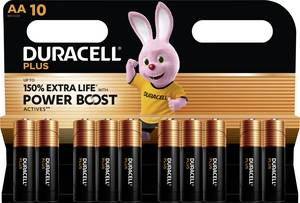 Conrad Duracell Plus Power Boost AA batterij (penlite) Alkaline 1.5 V 10 stuk(s) aanbieding