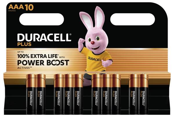 Duracell Plus Power Boost AAA batterij (potlood) Alkaline 1.5 V 10 stuk(s)