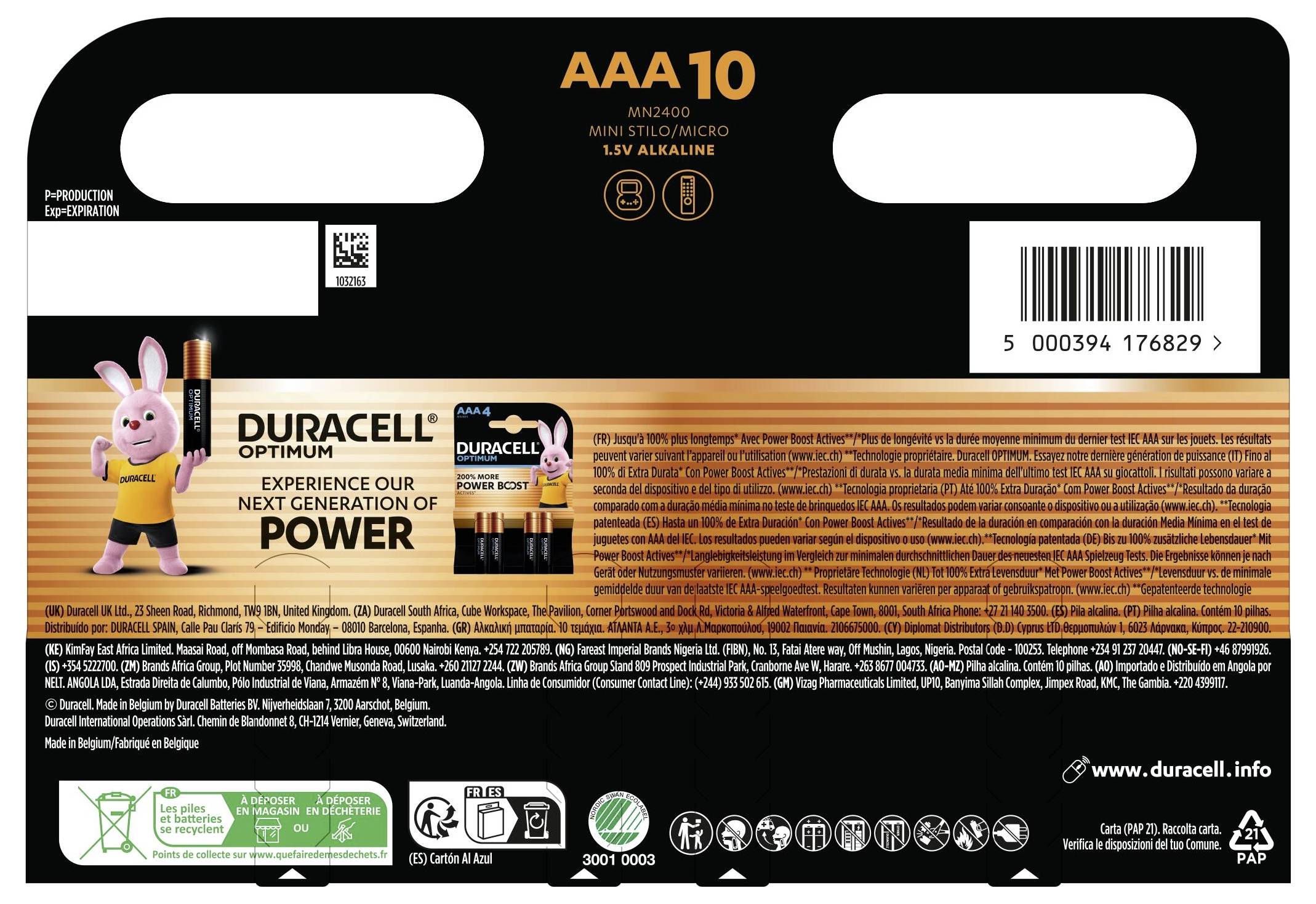 Duracell Plus Power Boost AAA batterij (potlood) Alkaline 1.5 V 10 stuk(s)-2