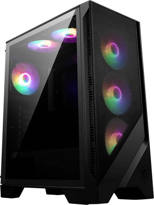MSI 120A Airflow Midi-tower PC-behuizing  Zwart, Transparant