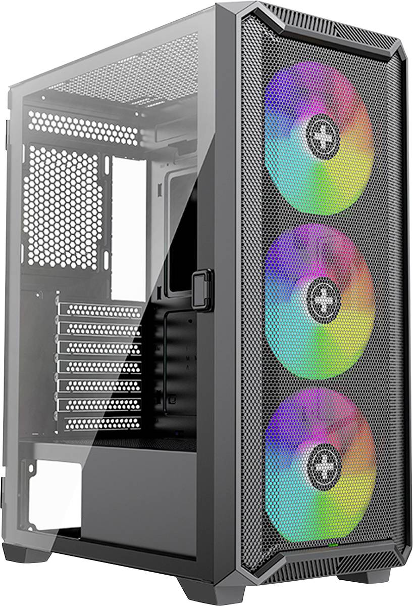 Xilence X613 Midi-tower PC-behuizing Zwart Stoffilter-0