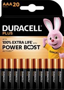 Conrad Duracell Plus Power Boost AAA batterij (potlood) Alkaline 1.5 V 20 stuk(s) aanbieding