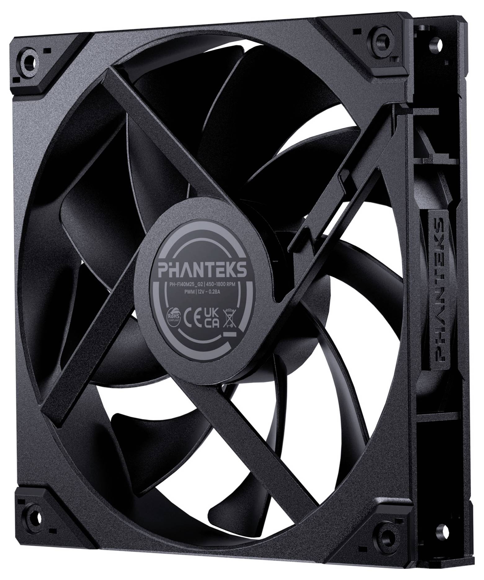 Phanteks PH-F140M25_G2_BBK01 PC-ventilator Zwart-1