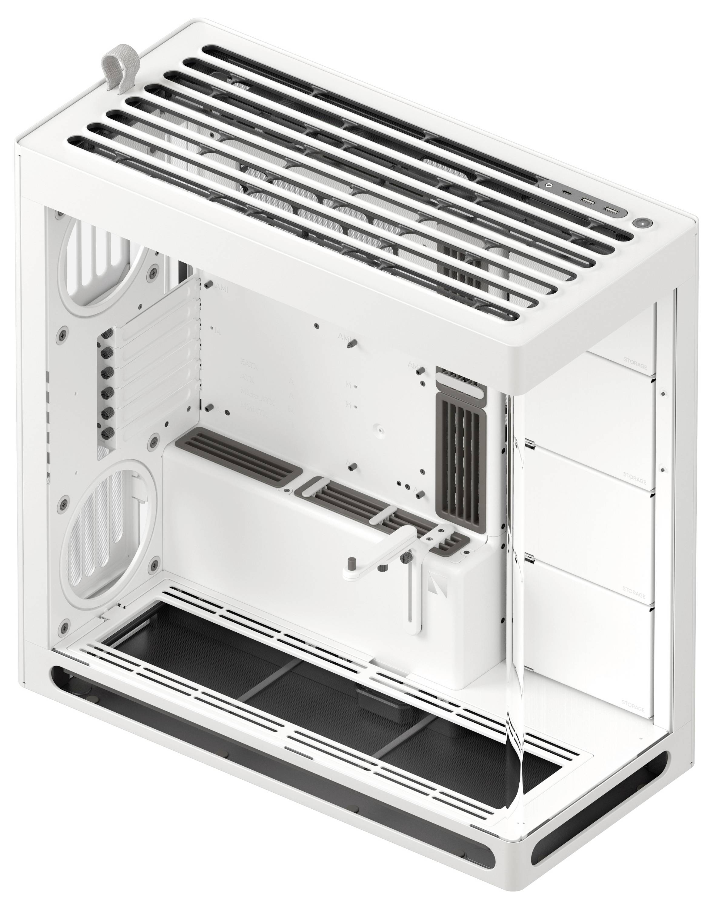 HAWN HS 420 PC-behuizing, midi-tower, E-ATX, gehard glas - wit-2