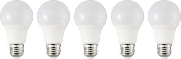 Sygonix SY-6829298 LED-lamp Energielabel A (A - G) E27  5 W = 75 W Warmwit (Ø x h) 60 mm x 107 mm  5 stuk(s)