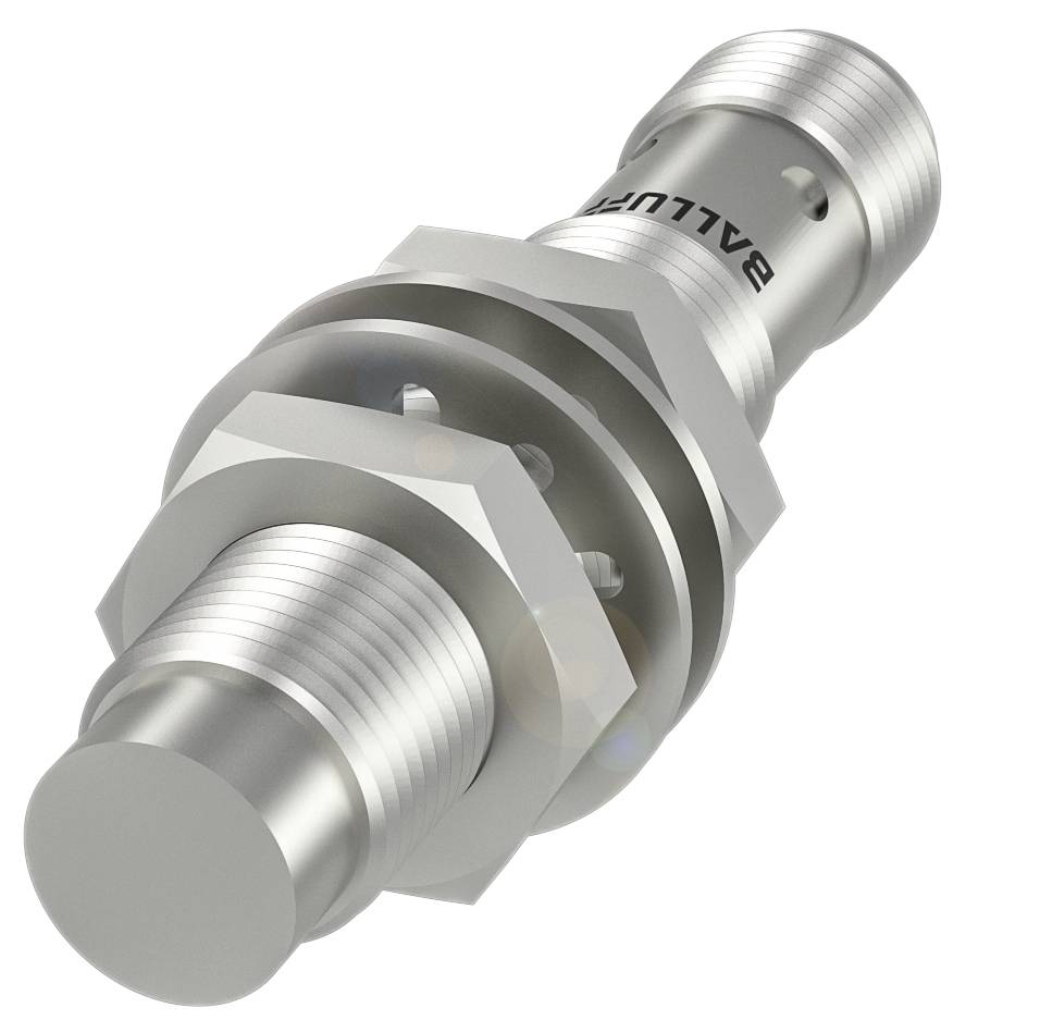 Een cilindrische metalen cilinder met schroefdraad en freeswerk, mogelijk een machineonderdeel of bevestigingselement.