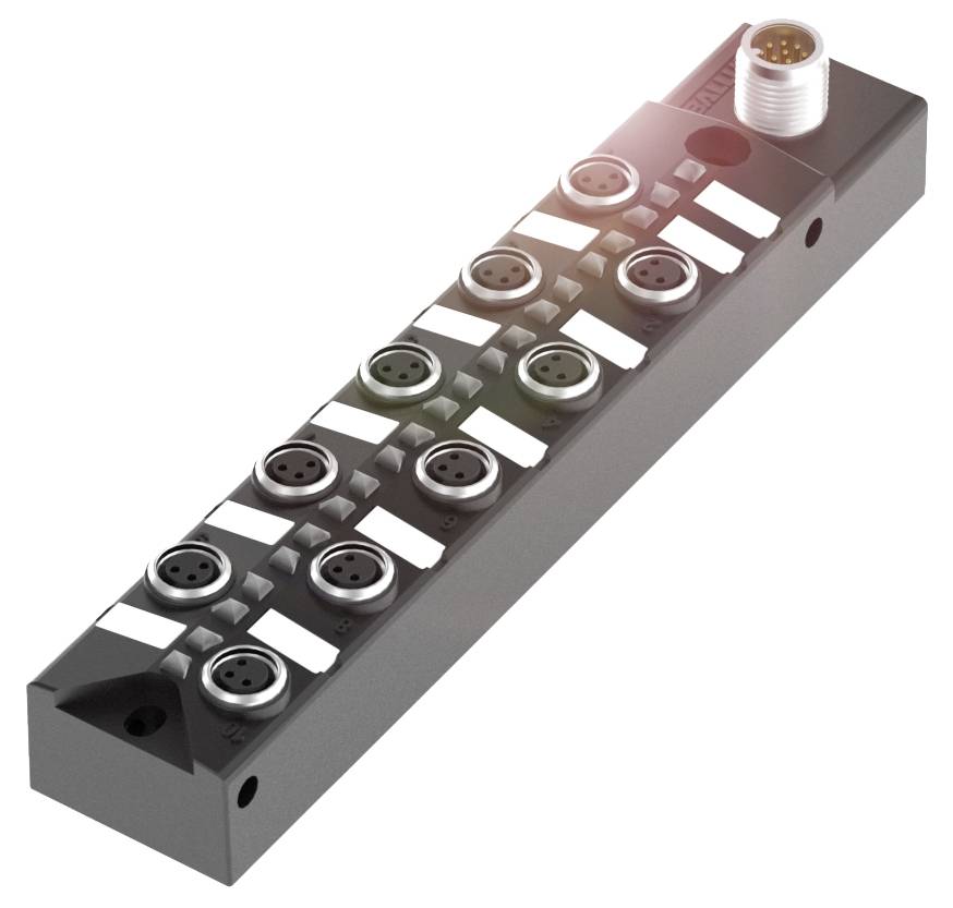 Elektrische stekkermodule met meerdere ronde steekverbindingen, geschikt voor industriële toepassingen voor het verbinden van apparaten.