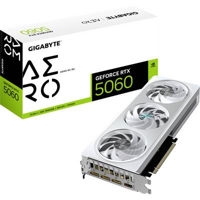 Gigabyte Nvidia GeForce RTX 5060 Videokaart GeForce RTX 5060 8 GB GDDR7-RAM PCIe x8 NVIDIA G-Sync , Vulkan, Zero-Fan-Mod-0
