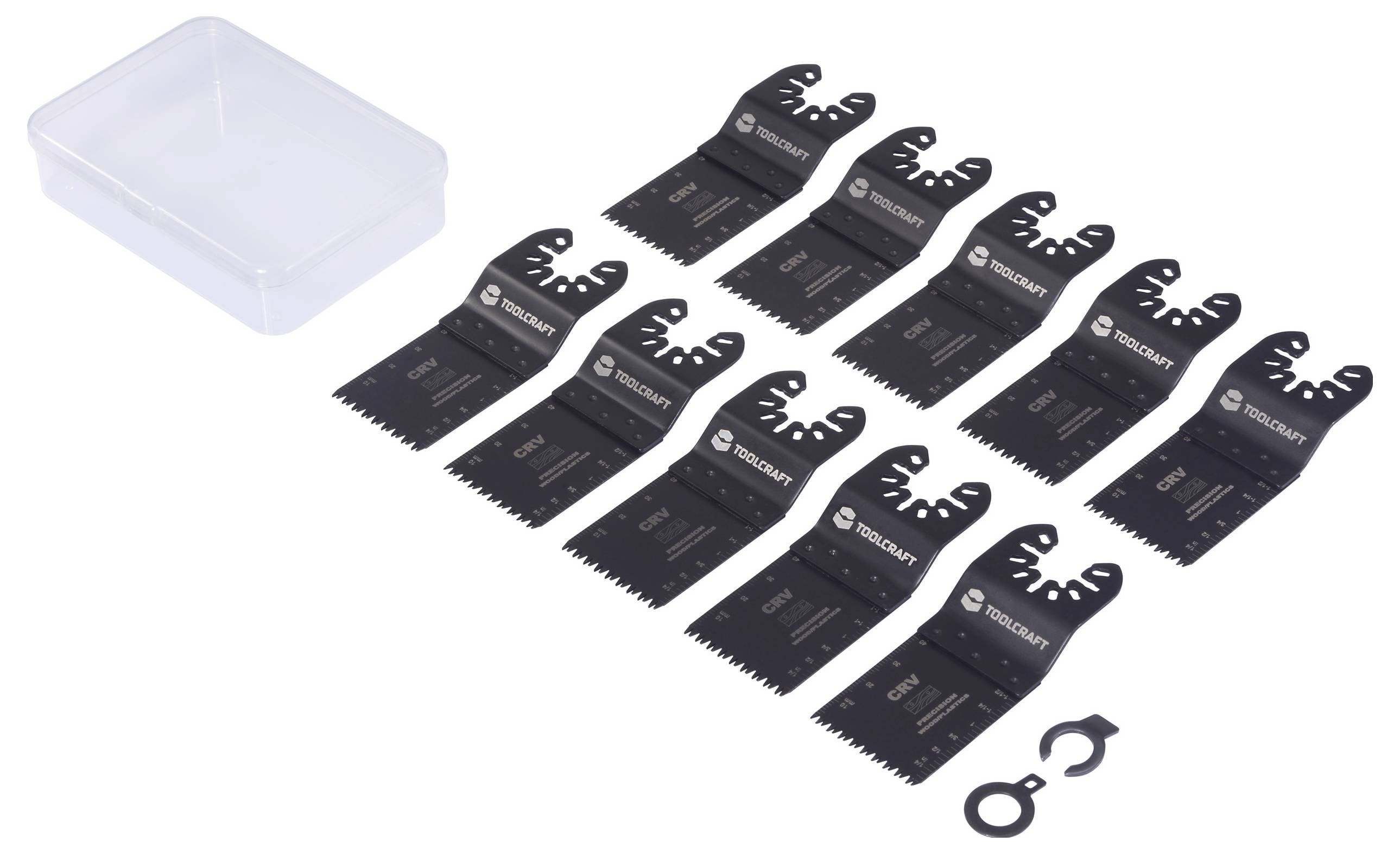 TOOLCRAFT TO-10283850 Multitool toebehorenset Chroom-vanadium staal 10-delig 34 mm 10 stuk(s)-3