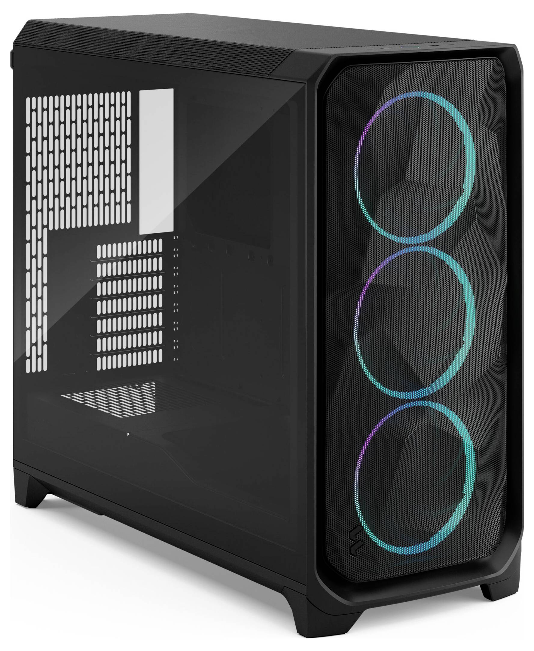 Fractal Design FD-C-MES3X-04 Full Tower PC-behuizing Zwart Geïntegreerde verlichting, Zijvenster, Stoffilter-2