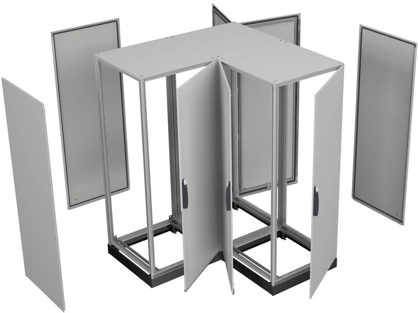 Schneider Electric PanelSeT SFN NSYSFN20860 Staande kast 800 x 2000 x 600 Staal Zilver 1 stuk(s)-7