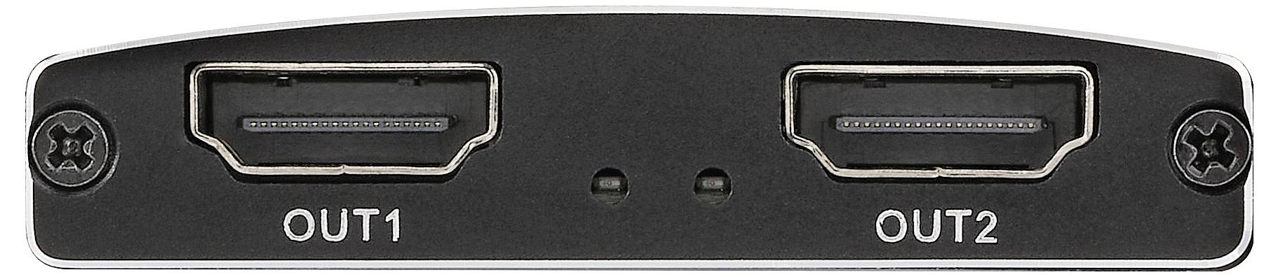 SpeaKa Professional SP-HDMIS-200 HDMI-splitter Met aluminium behuizing, Ultra HD-geschikt 3840 x 2160 Pixel Zwart-3