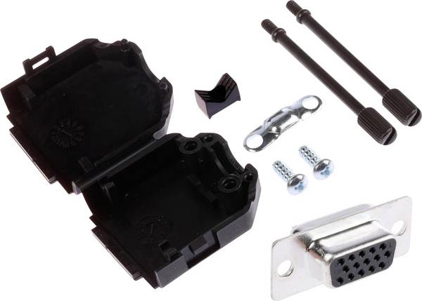 MH Connectors  MHDPPK9HD15FS-K D-sub female connectorset 180 ° Aantal polen: 9 Soldeerkelk 1 stuk(s)
