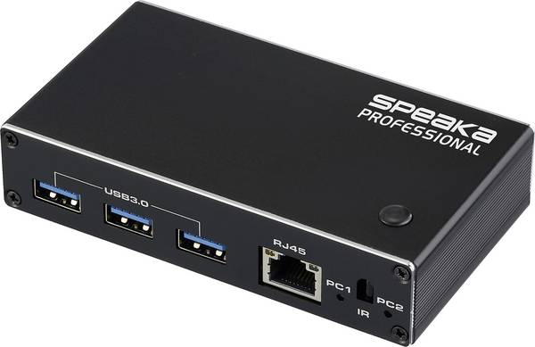SpeaKa Professional HDMI 2.1 Slim KVM 2X1 USB3.0 +IR, Black HDMI-switch  HDMI  3840 x 2160 Pixel