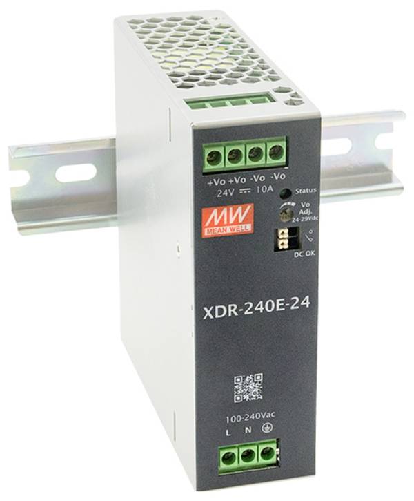 MEAN WELL XDR-240E-48 DIN-rail netvoeding  48 V 5 A 240 W   Inhoud 1 stuk(s)