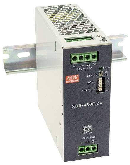 MEAN WELL XDR-480E-48 DIN-rail netvoeding 48 V 10 A 480 W Inhoud 1 stuk(s)-0
