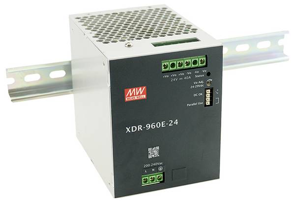 MEAN WELL XDR-960E-24 DIN-rail netvoeding  24 V 40 A 960 W   Inhoud 1 stuk(s)