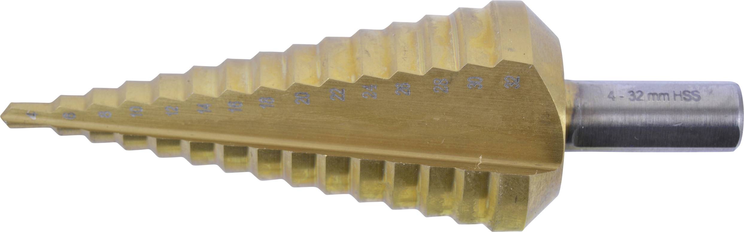 Makita D-40135 HSS titanium Getrapte boor Gezamenlijke lengte 102 mm Titanium gecoat Cilinderschacht 1 stuk(s)-0