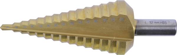 Makita D-40135  HSS titanium Getrapte boor   Gezamenlijke lengte 102 mm Titanium gecoat  Cilinderschacht 1 stuk(s)