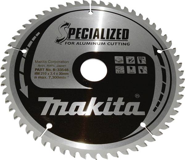 Makita B-33548 Cirkelzaagblad 210 x 30 x 2.4 mm Aantal tanden: 60 1 stuk(s)