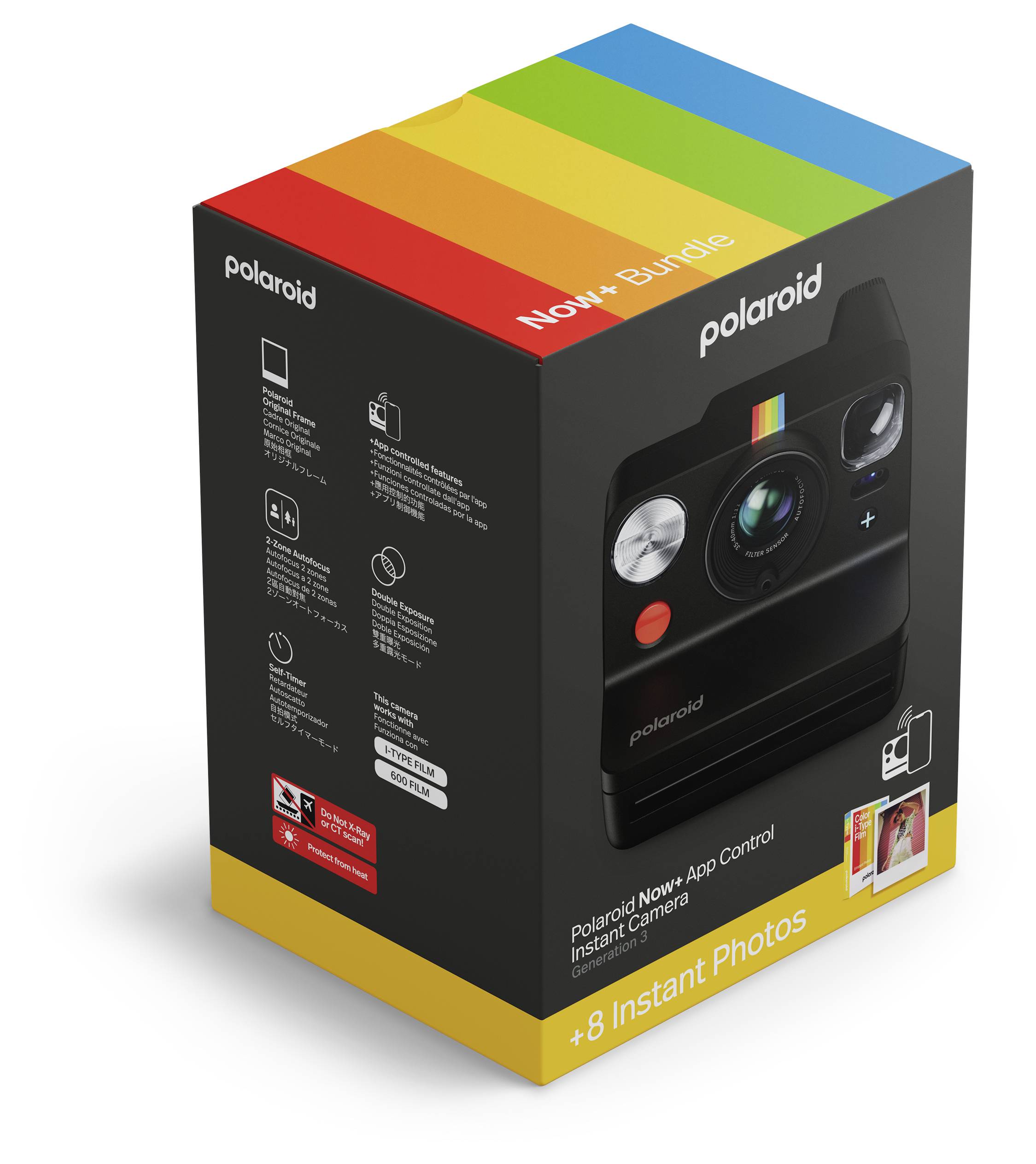 Polaroid Everything Box Now+ Gen3 Black Polaroidcamera Zwart Geïntegreerde accu, Met ingebouwde flitser, Bluetooth-1