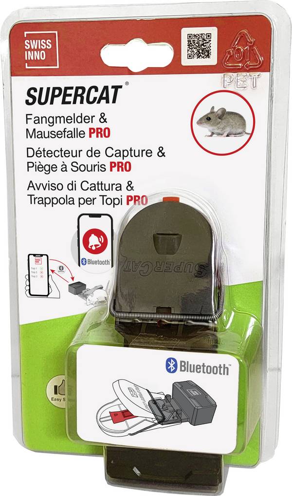 Swissinno Fangmelder Connect + SuperCat Mausefalle Pro Muizenval   1 stuk(s)