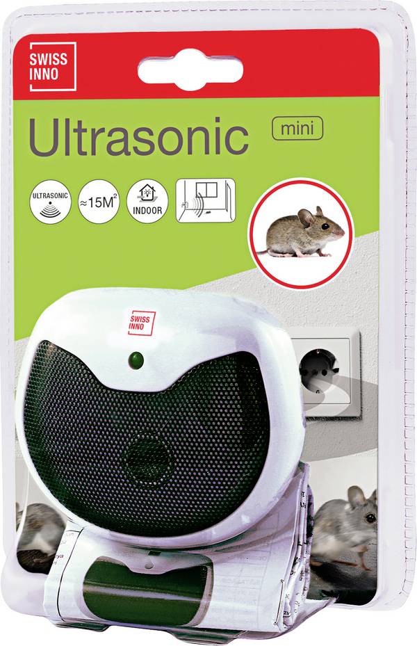 Swissinno Mini Ultraschall Indoor Knaagdierafweer Functies: Afschrikking Werkingssfeer: 15 m² 1 stuk(s)