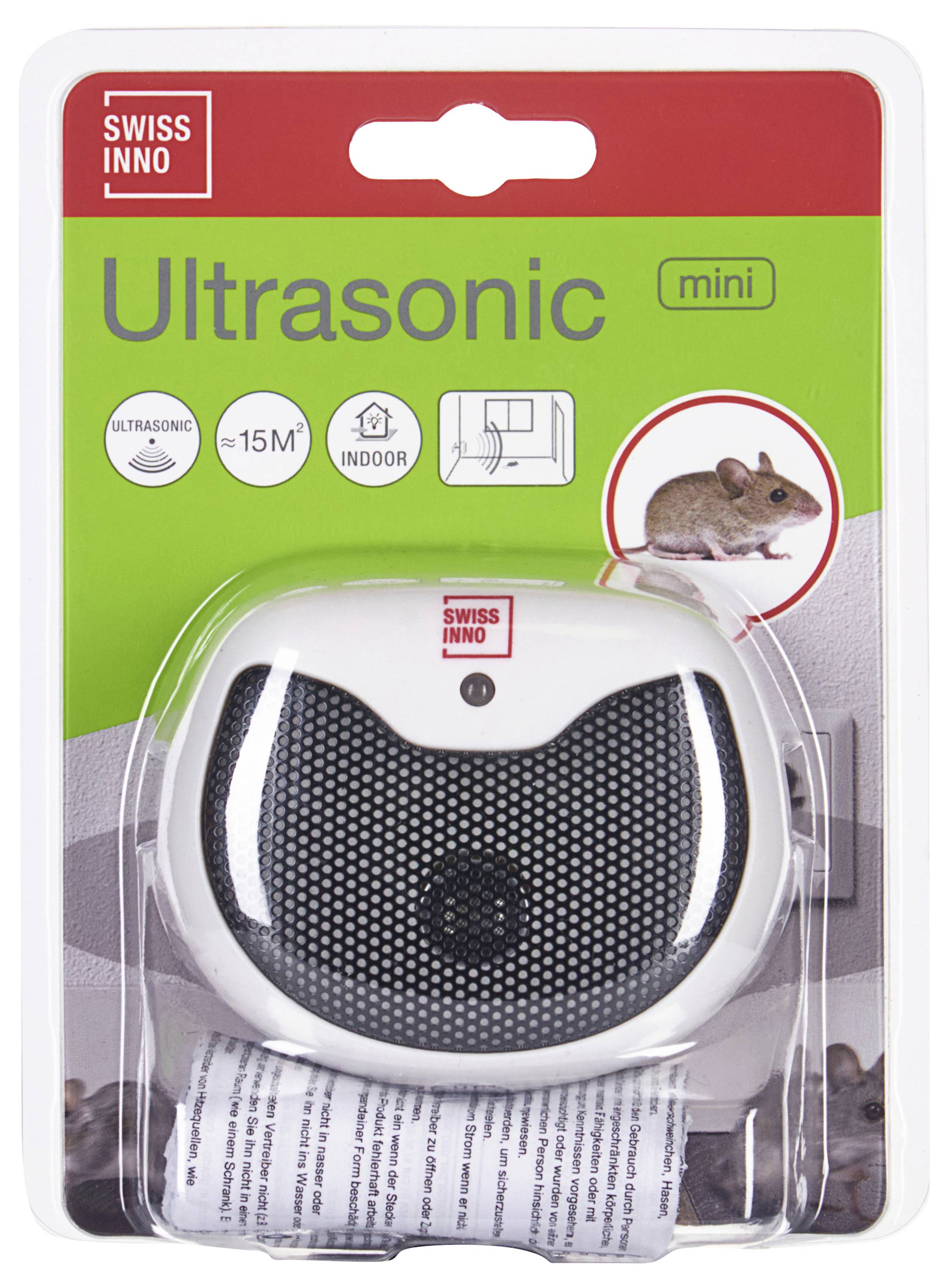 Swissinno Mini Ultraschall Indoor Knaagdierafweer Functies: Afschrikking Werkingssfeer: 15 m² 1 stuk(s)-1