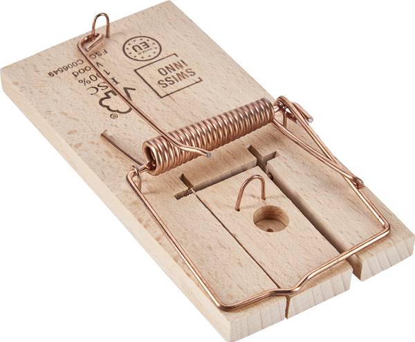 Swissinno Holz-Mausefalle Classic Muizenval   1 stuk(s)