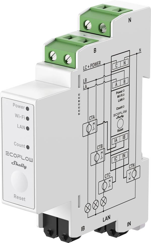 ECOFLOW x Shelly Smart Meter EF-OS-SM003-SMSHEL Verbruiksregelaar