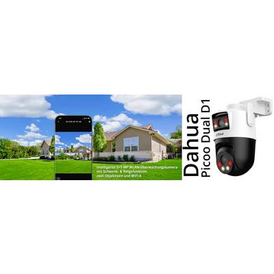 Dahua Technology Picoo Dual D1, DH-P5D-5F-PV DH-IPC-P5DP-5F-PV-0280B/0600B-EUR IP Bewakingscamera LAN, WiFi 2880 x 1620 -6