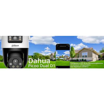 Dahua Technology Picoo Dual D1, DH-P5D-5F-PV DH-IPC-P5DP-5F-PV-0280B/0600B-EUR IP Bewakingscamera LAN, WiFi 2880 x 1620 -7