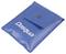 Blauwe etui met drukknoop-sluiting, gemerkt met 'Dasqua'.
