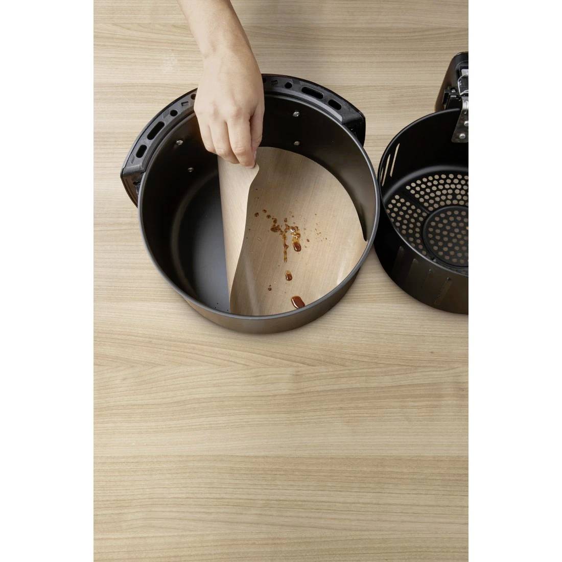 Xavax Schutzeinlage für Heißluftfritteusen, Antihaft-Matten, zuschneidbar Airfryer Beige-4