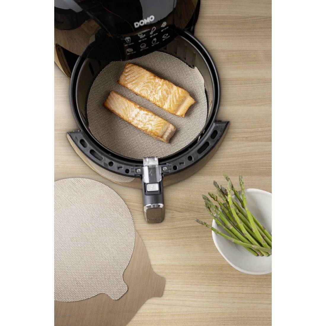 Xavax Schutzeinlage für Heißluftfritteusen, Antihaft-Matten, zuschneidbar Airfryer Beige-5