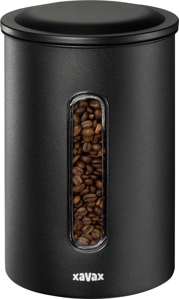 Xavax Kaffeedose für 1,3kg Bohnen o. 1,5kg Pulver, luftdicht, aromadicht, Schwarz 00111262 Blik voor koffiebonen-0