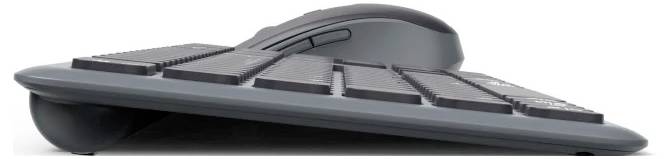 Hama Multi-Device-Tastatur-Maus-Set "WKM-550", kabellos, Funk/BT, SW, QWERTZ DE Set met toetsenbord en muis Draadloos QW-2