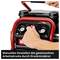 Hand stelt op de compressor de werkdruk handmatig in; Tekst: 'Handmatig instellen van de gewenste werkdruk met behulp van drukregelventielen'.