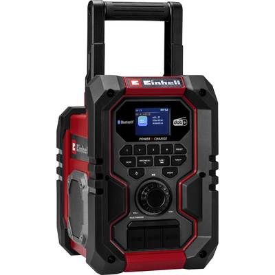 Einhell TE-CR 18 Li Draagbare radio DAB+, FM Bluetooth, AUX, USB Rood/zwart-0