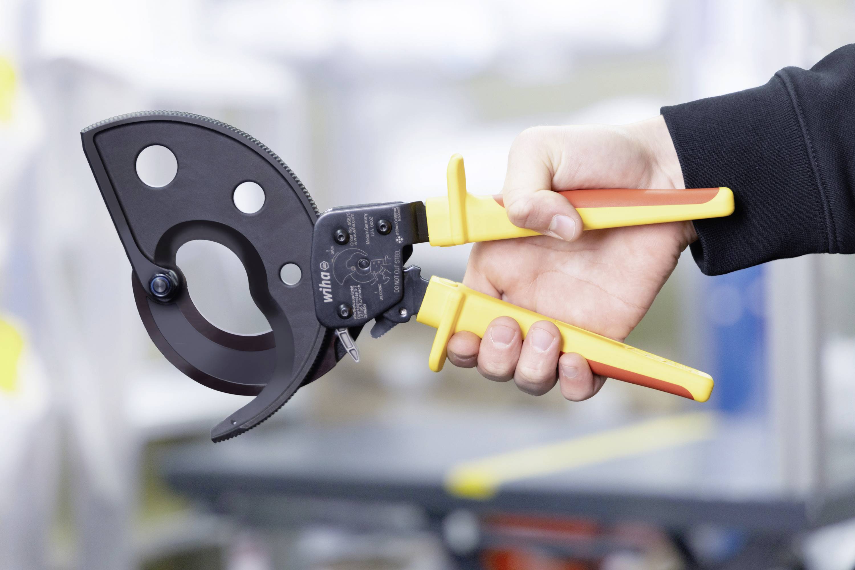 Wiha 46675 Kabelsnijder Geschikt voor (striptechniek) Aluminium- en koperkabel, een- en meerdraads 62 mm 500 mm²-7