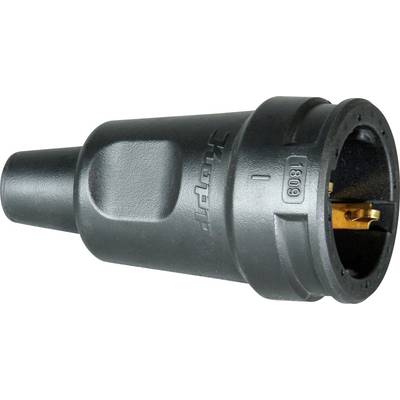 Kopp 180916009 Koppeling met randaarde PA, Rubber 230 V Zwart IP20-0
