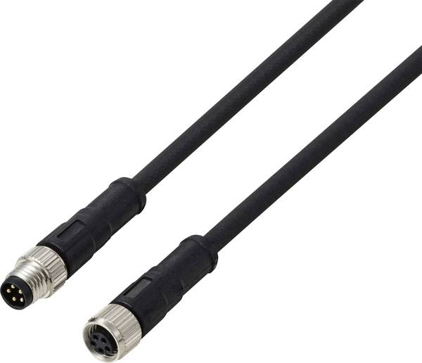 TRU COMPONENTS TC-13752012 Aansluitkabel M8 x 1 Aantal polen (sensoren): 5 Stekker, recht, Bus, recht 5 m 1 stuk(s)