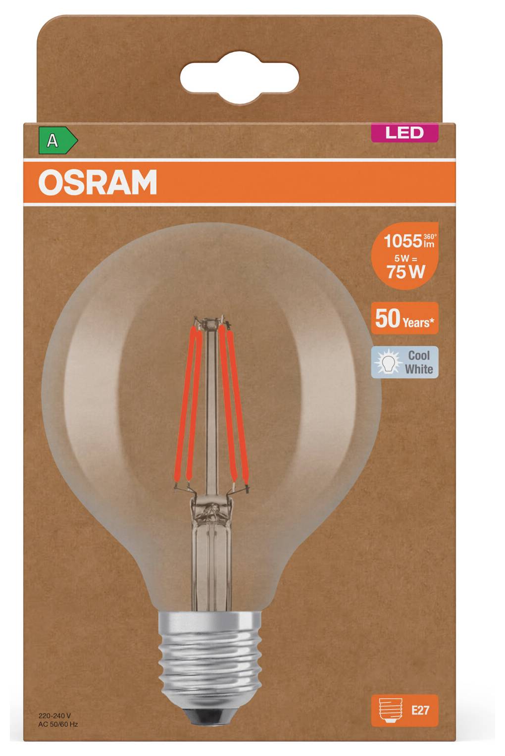 OSRAM HOMELIGHTING 4058075839526 LED-lamp Energielabel A (A - G) E27 5 W Koudwit 1 stuk(s) – Foto 2 van 2