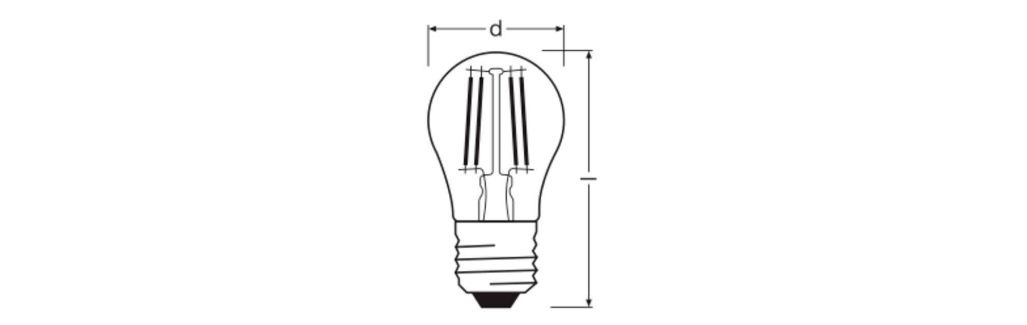 OSRAM HOMELIGHTING 4099854443947 LED-lamp Energielabel D (A - G) E27 3.4 W Warmwit (Ø x h) 45.00 mm x 45.00 mm 1 stuk(s) – Foto 2 van 3