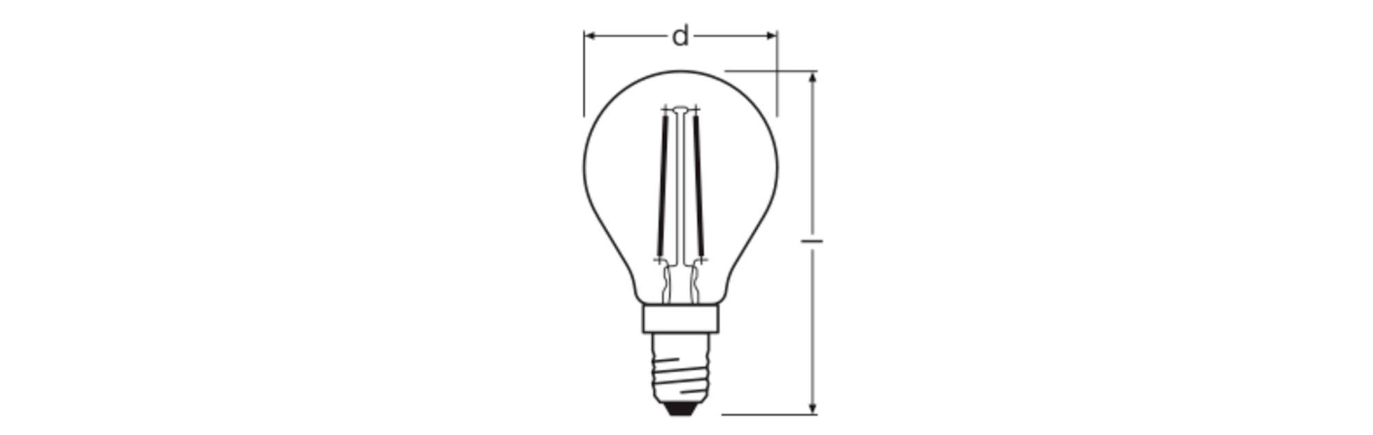 OSRAM HOMELIGHTING 4099854455360 LED-lamp Energielabel D (A - G) E14 1.8 W Warmwit (Ø x h) 45.00 mm x 45.00 mm 1 stuk(s) – Foto 2 van 3