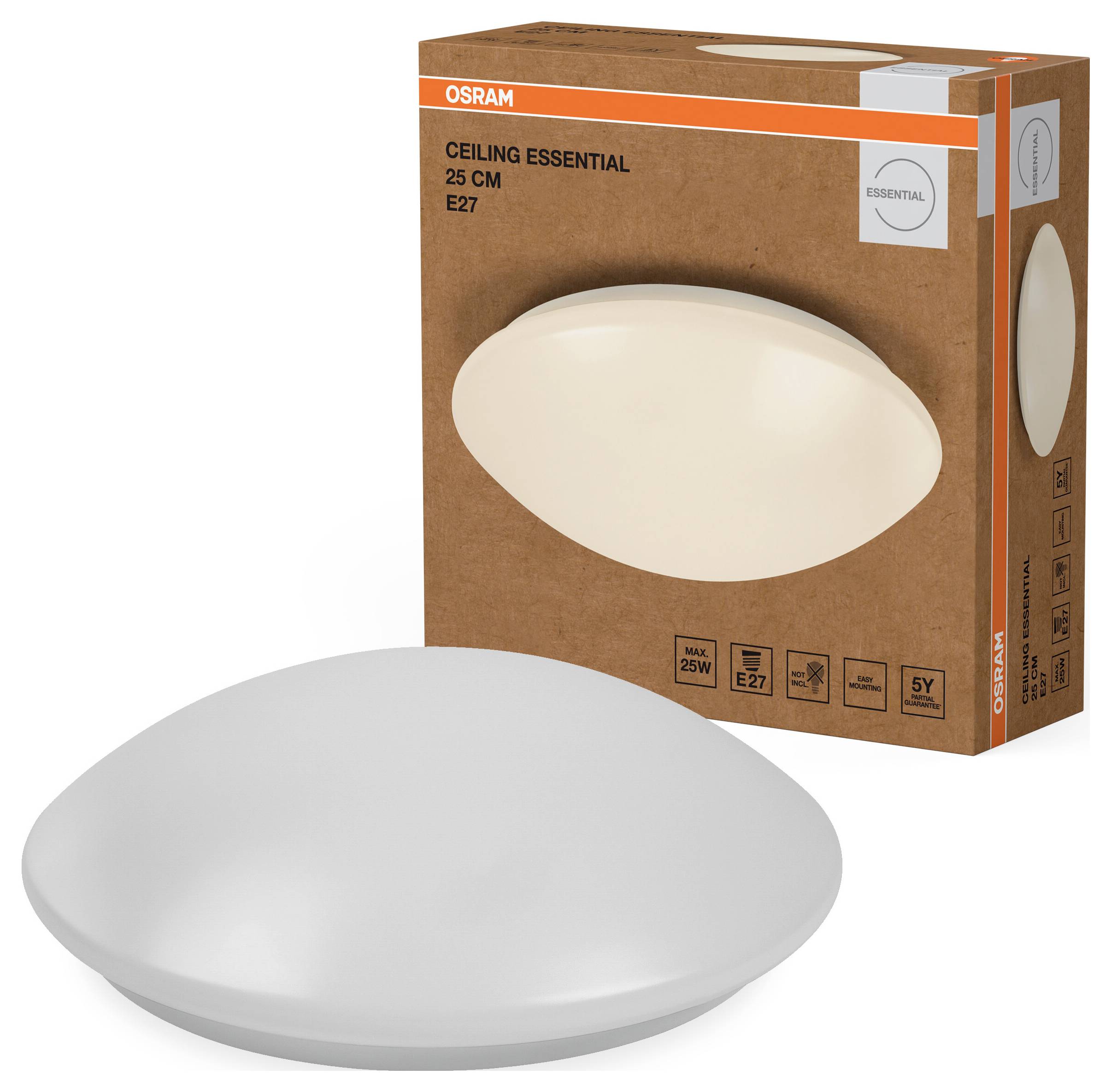 OSRAM HOMELIGHTING Ceiling Essential 250mm E27 4099854444609 LED-buitenlamp (wand) LED E27 Wit-1