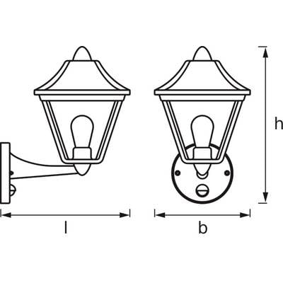 OSRAM HOMELIGHTING ENDURA Classic Tradition Up Sensor E27 Gold 4099854452437 LED-buitenlamp (wand) LED E27 Goud-3